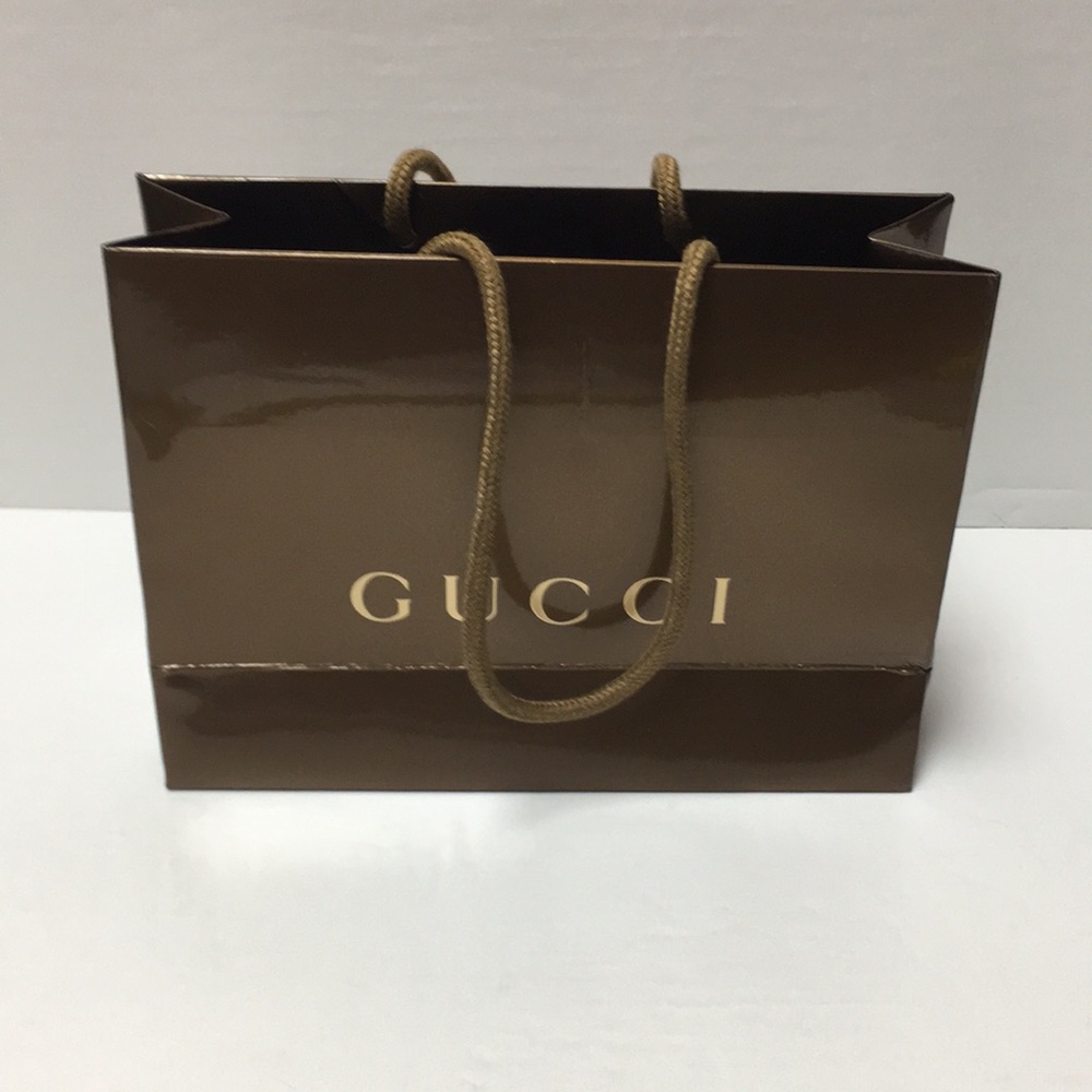 Authentic GUCCI Glossy Gift Bag 9" x 6.75" x 3.75